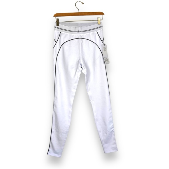 NWT Brand New ALO Airbrush High-Waist Heart Throb Leggings White Black Medium - Picture 5 of 14